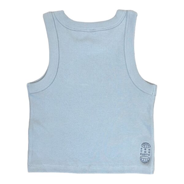 DROP 'for the earth' Crop Ribbed Vest Top - Image 2